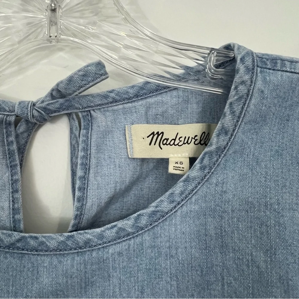 Madewell Denim Puff Sleeve Swing Shirt NEW Size XS